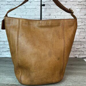 Vintage Coach Sonoma XL Soft Natural Grain Bucket Bag